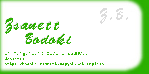 zsanett bodoki business card